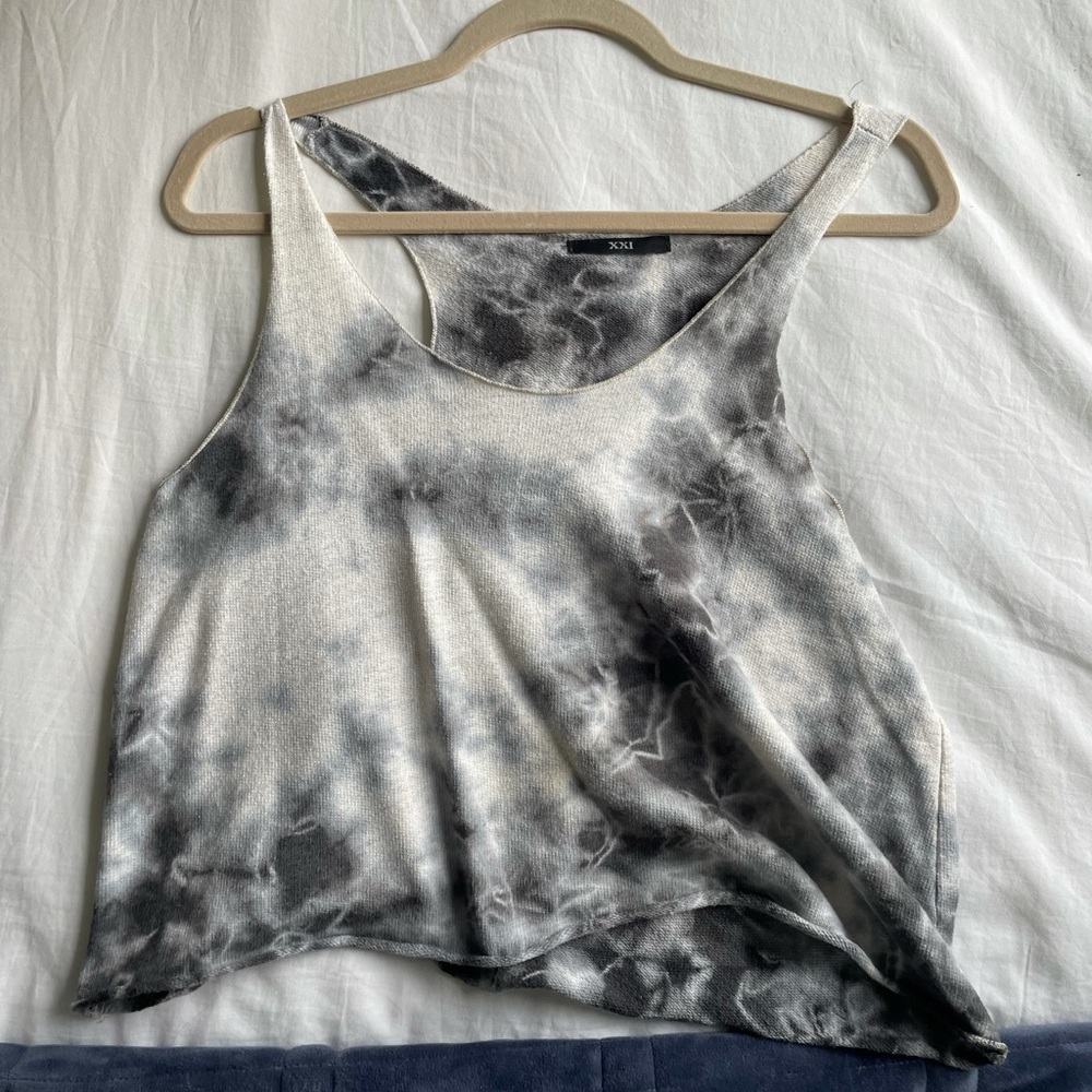 flowy tie dye racer back shirt